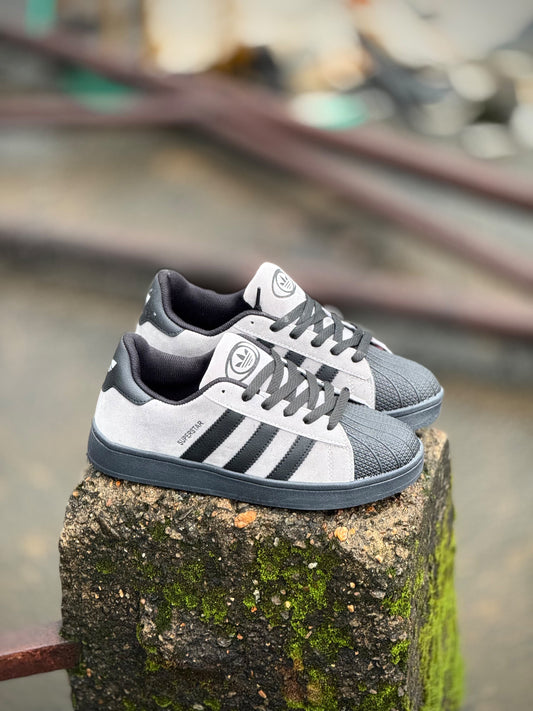 adidas Superstar — Grey Suede
