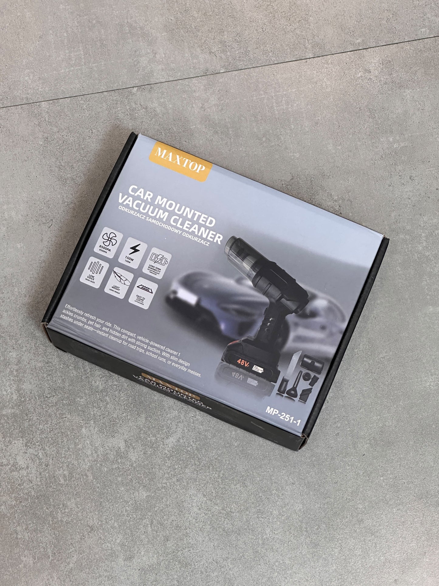 MAXTOP Car Mounted Vacuum Cleaner (Model MP-251-1)
