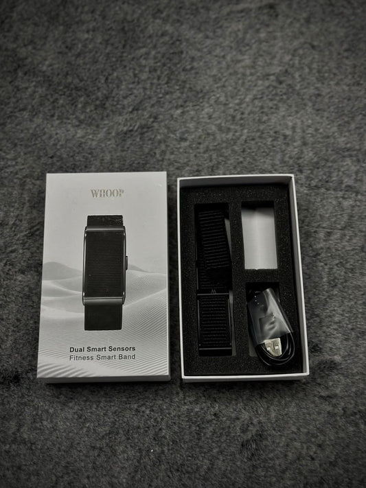 WHOOP Fitness Tracker Band – Screenless Health & Recovery Monitor | Black Nylon Strap