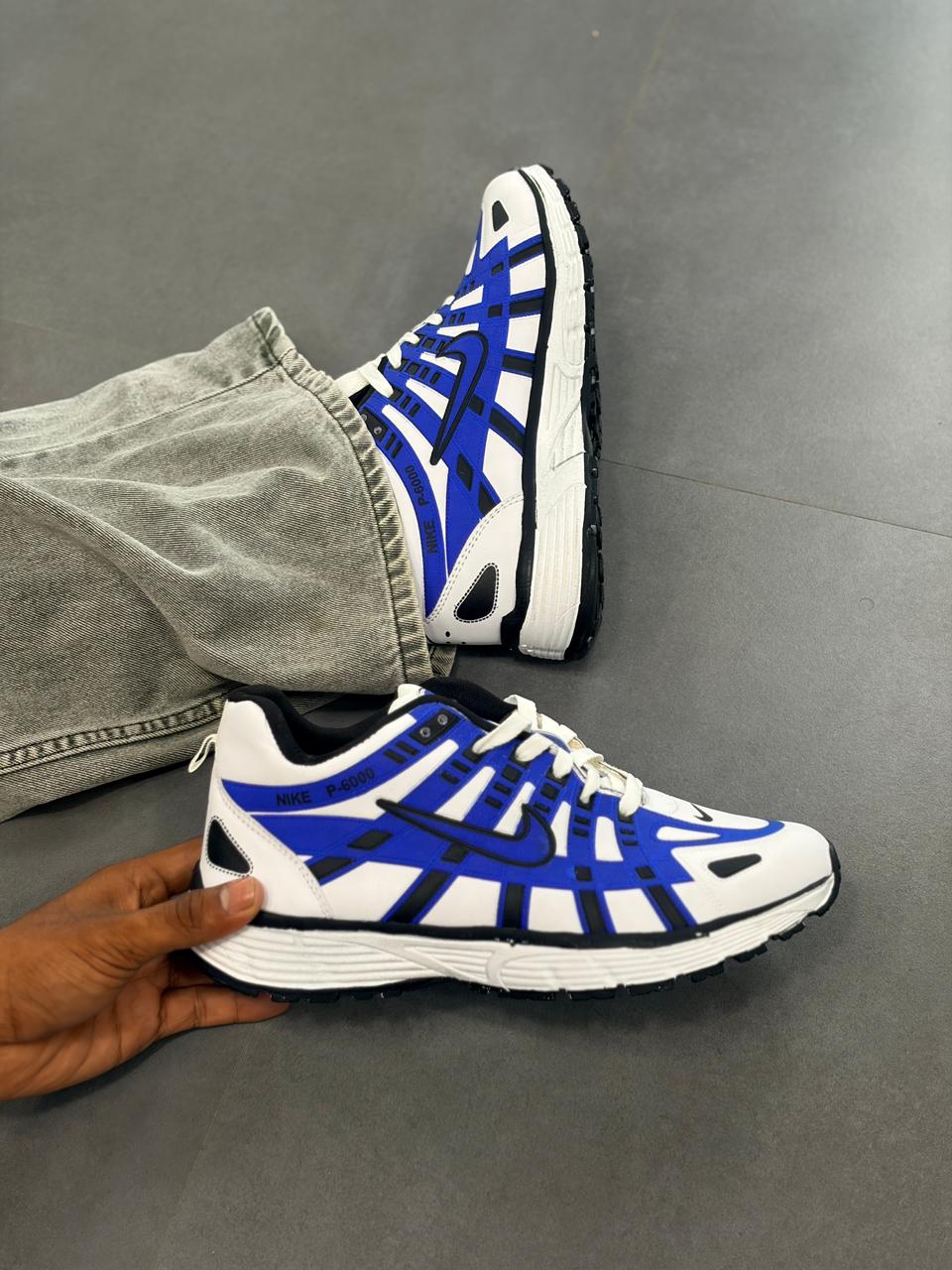 Nike P-6000 in White/Racer Blue/Black