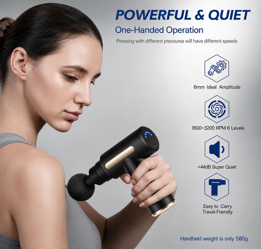 Deep Tissue Massage Gun — Matte Black