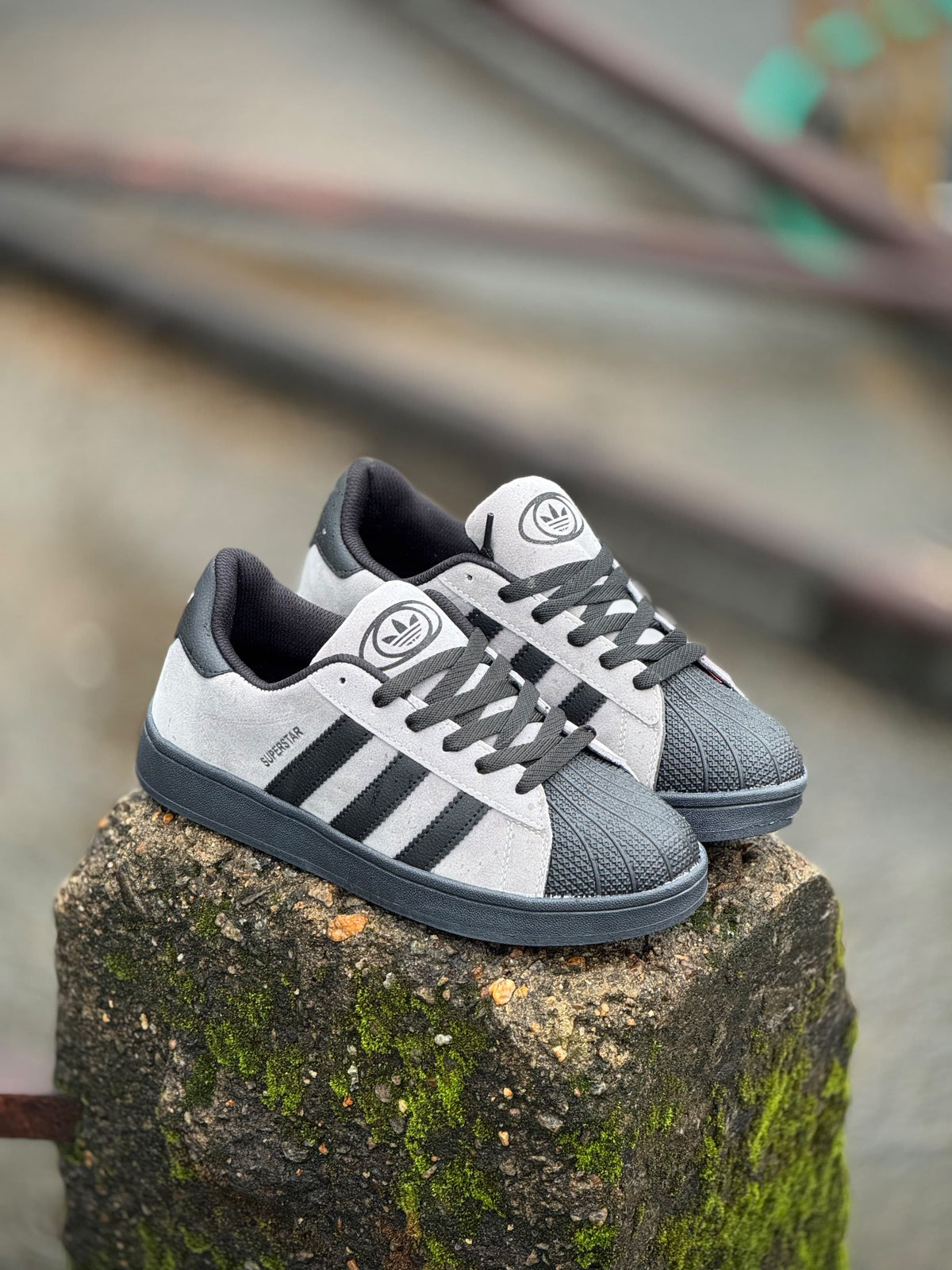 adidas Superstar — Grey Suede