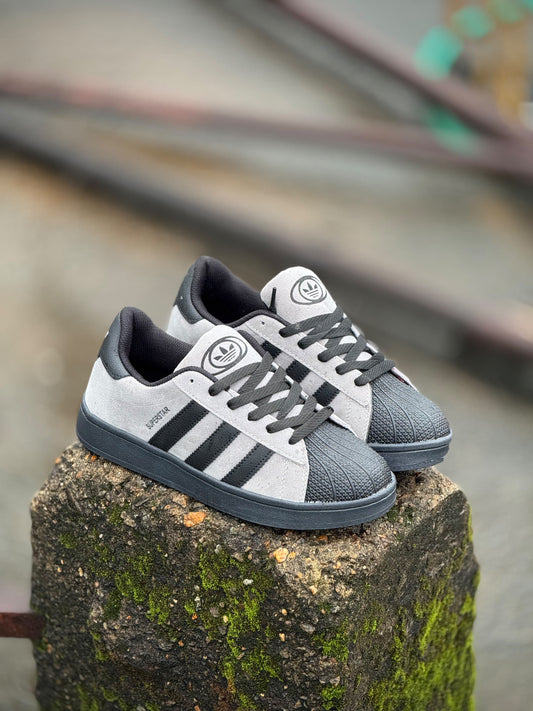 adidas Superstar — Grey Suede