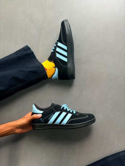 adidas Samba — Custom “Stüssy” Edition (Black/Sky Blue)