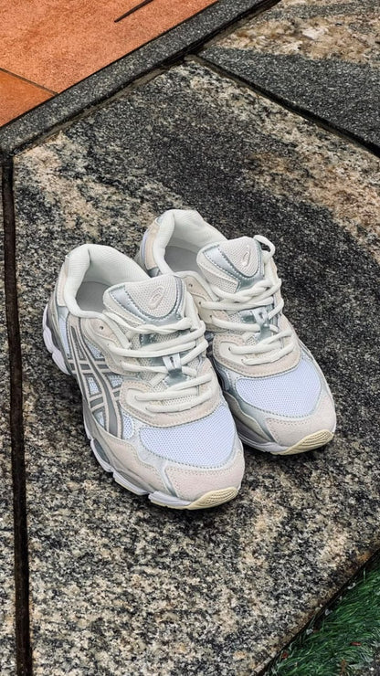 ASICS Gel-NYC — White/Silver (“Oyster Grey”-style)