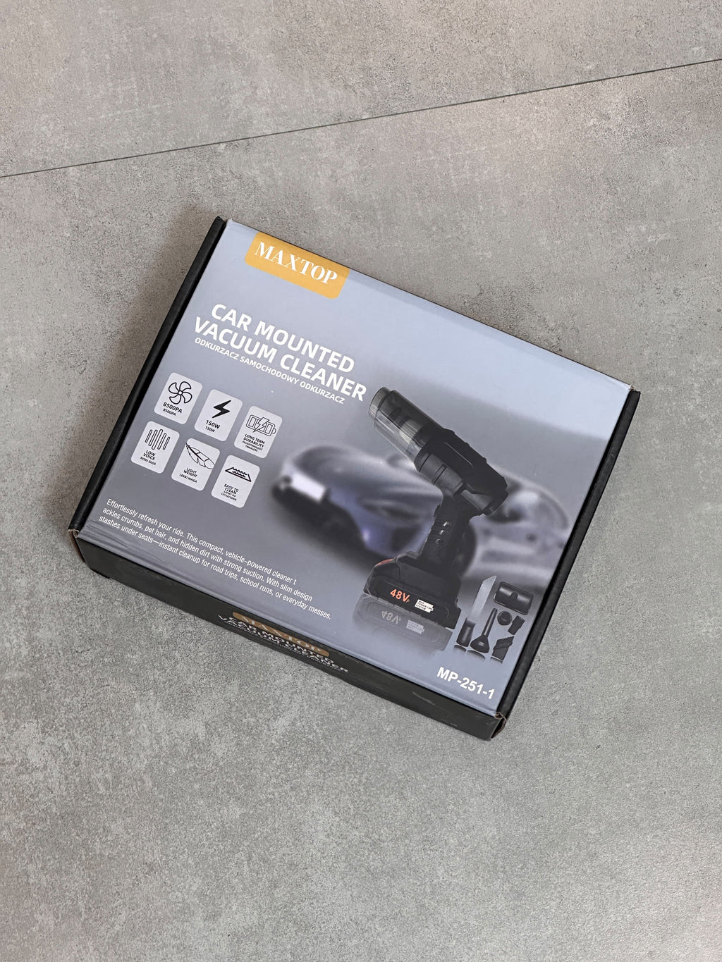 MAXTOP Car Mounted Vacuum Cleaner (Model MP-251-1)