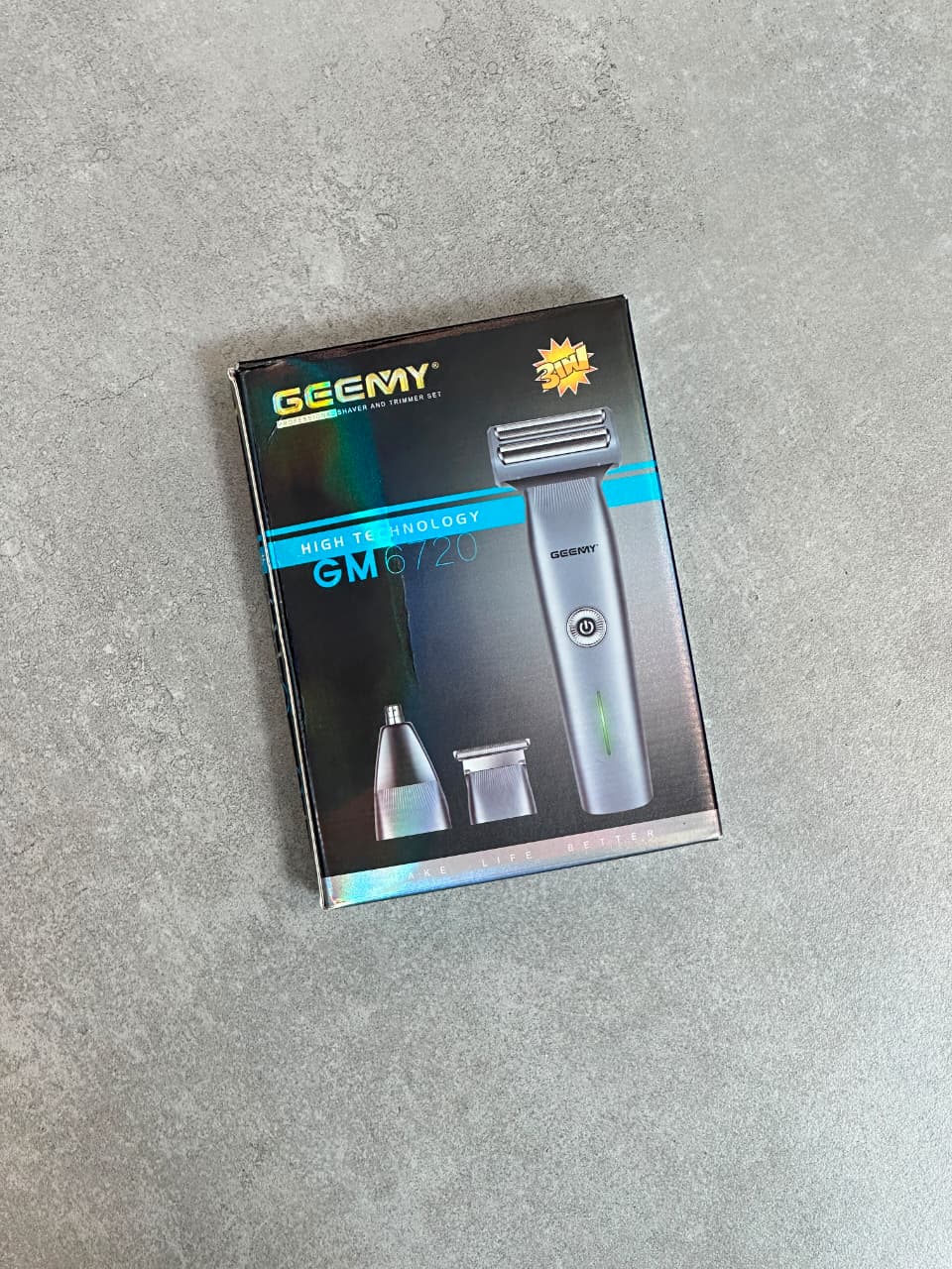 GEEMY GM6720 3-in-1 Rechargeable Shaver & Trimmer Set