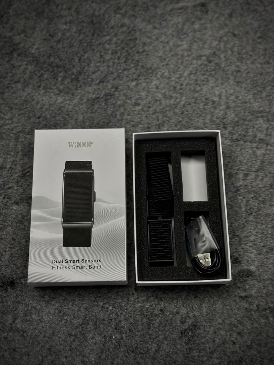 WHOOP Fitness Tracker Band – Screenless Health & Recovery Monitor | Black Nylon Strap