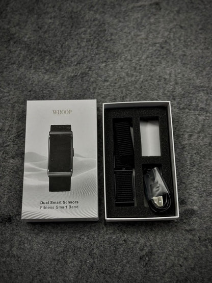 WHOOP Fitness Tracker Band – Screenless Health & Recovery Monitor | Black Nylon Strap