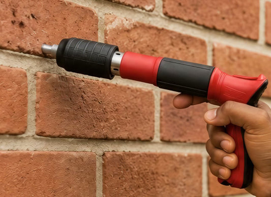 Manual Power Nail Gun – Spring-Loaded Steel Nailer | No Air Compressor Needed