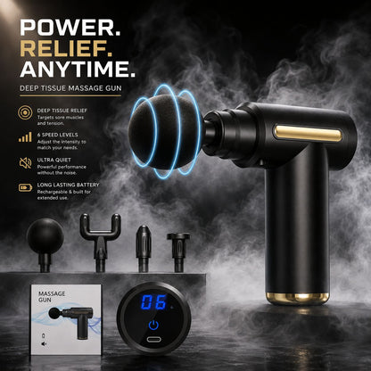 Deep Tissue Massage Gun — Matte Black