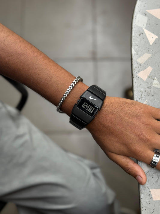 This Nike watch blends sporty style with a bold, futuristic design that stands out effortlessly.