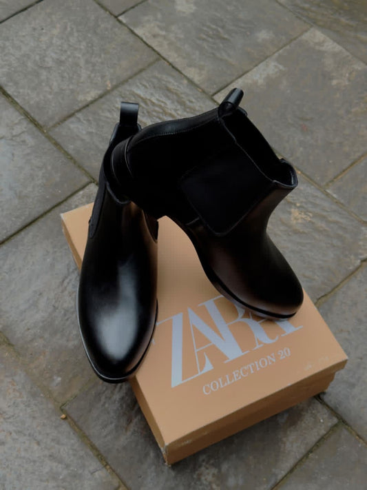 Zara Collection Smooth Leather Chelsea Boots