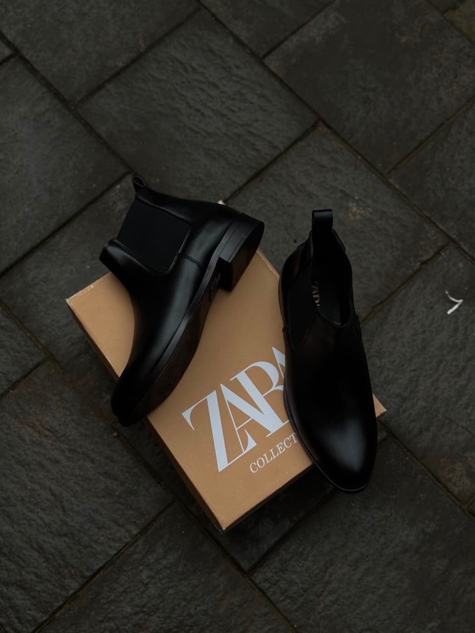 Zara Collection Smooth Leather Chelsea Boots